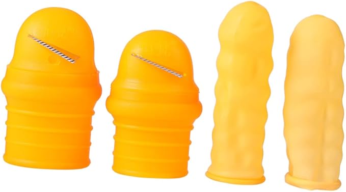 MERRYHAPY Thumb Vegetable Fruit Picker 4pcs Silicone Gardening Tool with Portable and Compact for Easy and Harvesting