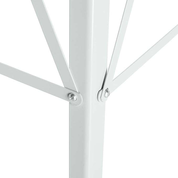 8FT Windmill for Yard Garden Decoration with Weather Vanes，Heavy Duty Outdoor Wind Mills, Large Metal Outdoor Windmill,Weather Resistant,White
