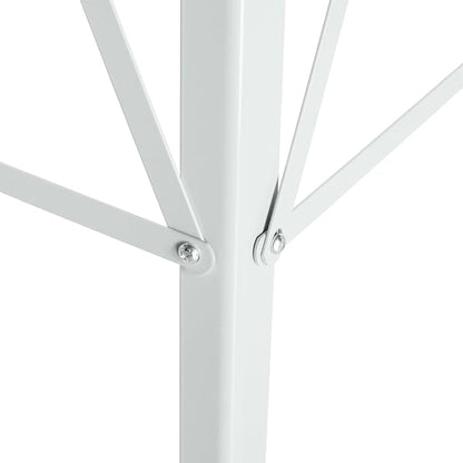 8FT Windmill for Yard Garden Decoration with Weather Vanes，Heavy Duty Outdoor Wind Mills, Large Metal Outdoor Windmill,Weather Resistant,White