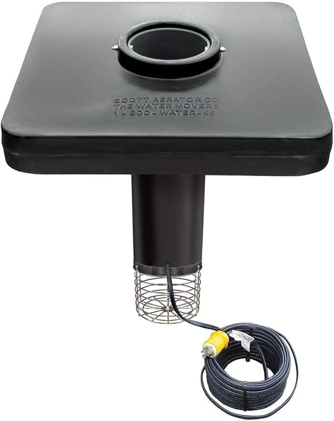 Scott Aerator DA-20 Display Pond Aerator - 3/4 Horse Power 115V 70ft Cord | Aerating Pond Fountain for Up to 1 Acre | Pond Aerator Pump for Small Ponds | Pond Aeration System