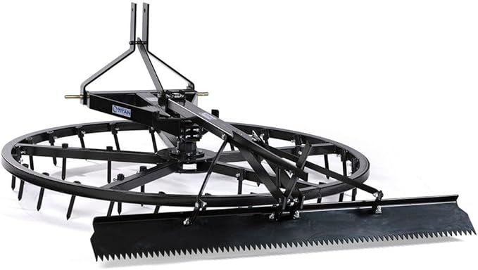 Titan Attachments Arena Spin Harrow Groomer 72" Cat 1 3 Point Quick Hitch HD (Add Optional Rake Attachment: Yes)