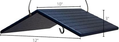 JCs Wildlife Poly Weather Cover - Rain Guard - Hang Bird Feeder or House Underneath for Protection from Rain or Snow - Easy to Clean and Use (Medium, Blue)