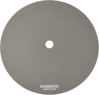 Elementi+ | Colosseo Gas Fire Pit Cast Concrete 40" Dia. Round Fire Table, Outdoor Fire Pit Electronic Ignition | Canvas Cover, Fire Glass and Burner Lid Included | Light Gray | Propane Gas