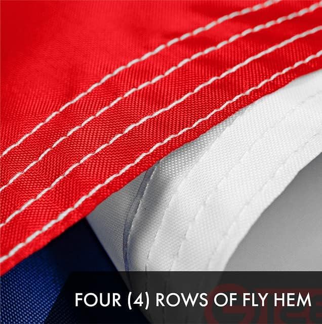 G128 Combo Pack: USA American Flag 3x5 Ft Embroidered Stars & Texas TX State Flag 3x5 Ft Embroidered | US and Texas Flags 3x5 Heavy Duty Outdoor