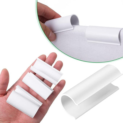 Jetec 64 Pieces Pool Cover Clamps for Above Ground Pools PVC Pipe Clips for Greenhouses, Row Covers, Shelters, Bird Protection, 2.4 Inches Long(1 Inch,White)