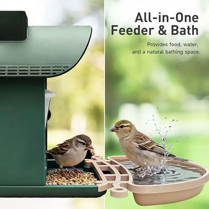 ChirpingPal™ Bird Feeder with Camera (Sage Green)