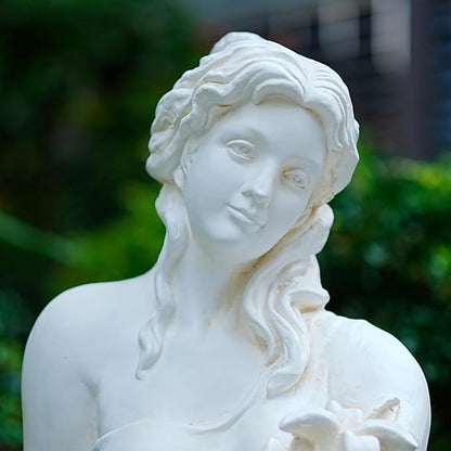Outdoor Large Nymph Statue, 51Inch Garden Sculpture Decor, Roman Pillar Goddess of Greek Mythology Roman Style for Patio Yard Lawn Porch