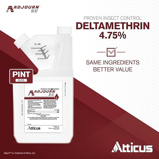 Atticus Adjourn SC Insecticide Concentrate (16 Ounce) - Deltamethrin 4.75% - Indoor and Outdoor Insect Control - Spiders, Ants, Bedbugs, Fleas, Ticks, Wasps, Lice, and More
