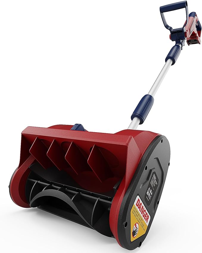 Mellif Cordless Snow Shovel, 12-Inch Brushless Snow Blower Compatible with Milwaukee 18v Battery, Lightweight with Adjustable Chute, Weather-Resistant