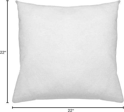 Digital Decor Premium Throw Pillow Inserts Sham - Decorative White Square Form Pillow Inserts - Perfect for Bedroom, Sofa & Couch (1 Pack)