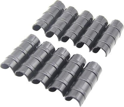 Garden Buildings Tube Clip 0.75 inch Black Greenhouse Clips Greenhouse Frame Pipe Tube Film Clip Connector Kit Pack of 10, Can Clamping Something outer diameter of 0.75-0.79in