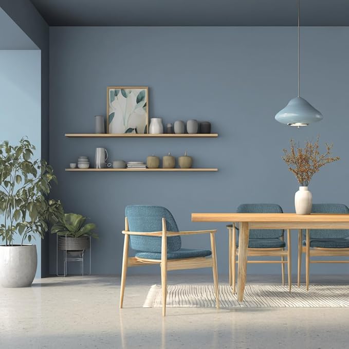 EVOLVE Paint & Primer: Environment-friendly, Eggshell with One-coat Coverage for Interior & Exterior surfaces (River Blue, 1-Gallon)