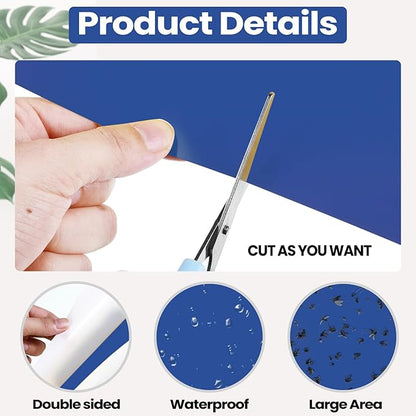 Qualirey 100 Pcs 6 x 8 Inch Sticky Traps for Gnats Dual Sided Fruit Fly Sticky Traps for Indoor and Outdoor Plant with Twist Ties and Plastic Holders for Flying Plant Insect, Fungus Gnats (Blue)