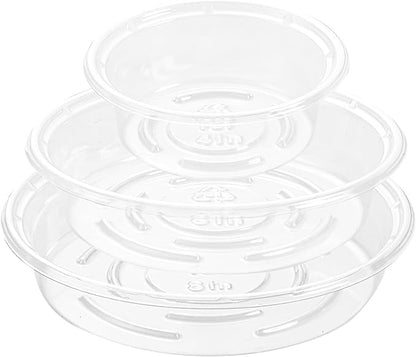 Plant Saucer 30 Pack Plant Trays for Pots 4/6/8 Inch Plastic Plant Saucers for Outdoors and Indoors Clear Drip Trays for Potted Plants Flower Pot Plates to Catch Water Plant Drainage Dishes No Holes
