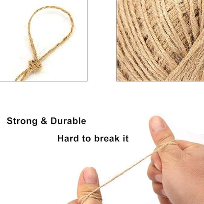 8 Color Jute Twine Natural Jute String 2mm 3 Ply Twine String, for DIY Artworks and Embellishments Crafts, Gift Wrapping, Picture Display and Gardening (656 Feet)