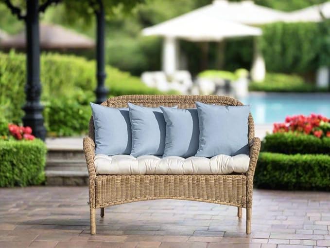 RSH DECOR: Square Throw Pillows Set of 2 | 17” x 17” | All-Weather Spun Fabric | Water and Fade-Resistant | Outdoor Accent Pillows for Patio Furniture | Kiwi Green