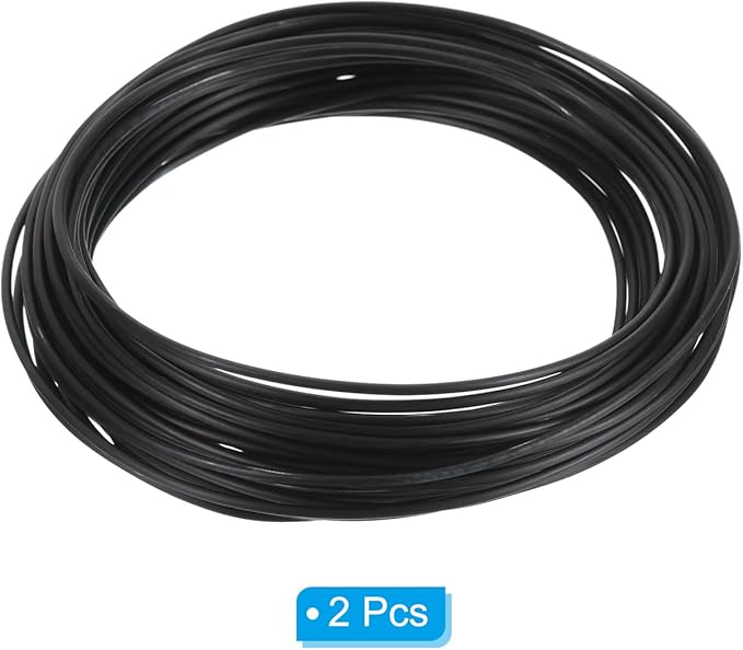 PATIKIL 1.5mm Bonsai Training Wire, 2 Rolls Floral Wire Stems Anodized Aluminum Tree Wire 65.6 Feet Total for Gardening Branch Fixing, Black