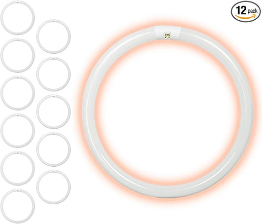 GoodBulb 40-Watt 16 Inch T9 Fluorescent Circline Light Bulb 3000K Soft White Color G10q Base 2533 Lumens 10000 Life Hours 80 CRI Pack of 12 Bulbs