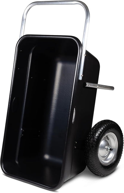 Smart Carts Premium Yard Cart - Strong, Lightweight, and Perfectly Balanced (16" Flat Free Wheels)