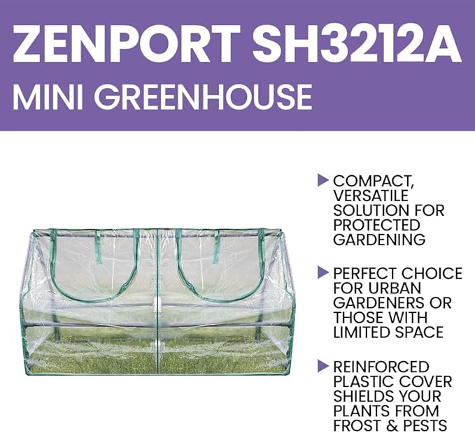Zenport SH3212A Garden Cold Frame Greenhouse Cloche - 3 Pack
