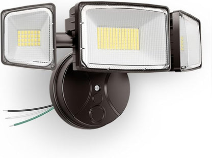 Onforu 80W 9000LM Flood Lights Outdoor, Brightness Security LED Flood Lights with 3 Adjustable Heads, Switch Controlled, IP66 Waterproof 6500K Outside Exterior Flood Light for Yard Garage Eave Patio