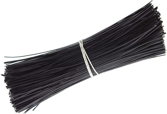 6 Inch Twist Ties,Ulifestar Cable Ties Bag Ties Plastic Coated Twist Ties 1000 Pack (Black)
