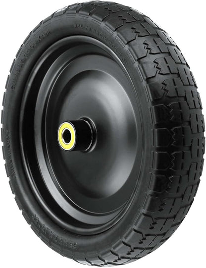2 Pack 13 Inch Flat-Free Tires for Gorilla Cart, Heavy Duty Solid Replacement Wheels With 5/8 Inch Bearings for Wheelbarrow, Trolleys, Hand Trucks, Utility Carts