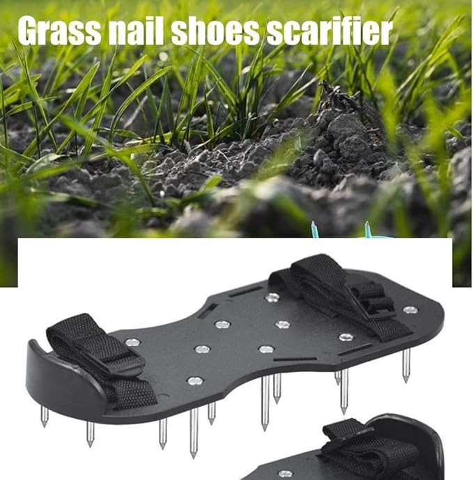 Lawn Shoes, Spike Shoes Lawn Tool Aeration Shoes for Epoxy Floor, Lawn Yard Patio Lawn Garden Yard (Black)