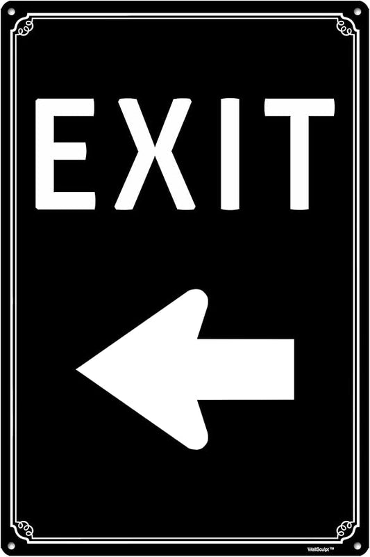 12x16"Exit Sign with Right Arrow - High-Intensity Aluminum Parking Lot Sign, Weatherproof & Fade-Resistant, Ideal for Outdoor & Indoor Use - Curbside Sign