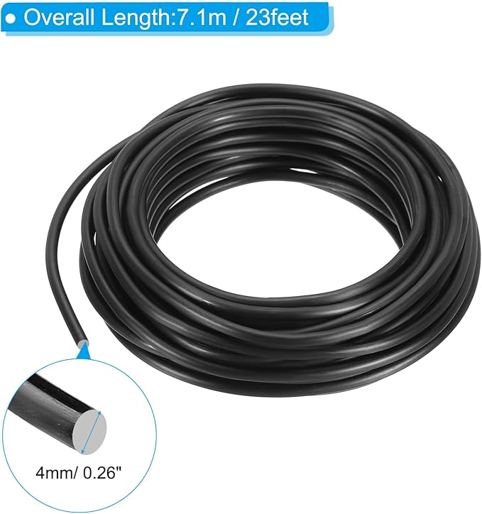 PATIKIL 4mm x 23ft Bonsai Training Wire,Floral Wire Stems Anodized Aluminum Tree Wire for Gardening Branch Fixing,Black