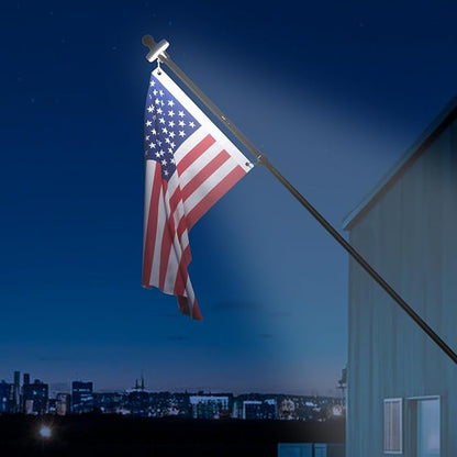 ZMTECH 1PC Flag Pole Light Solar Powered, Waterproof, Solar Flag Pole Light for 5-10FT Flag Poles, Solar Light for 1 inch Diameter Flagpole Outdoor, Auto On/Off (Blue)