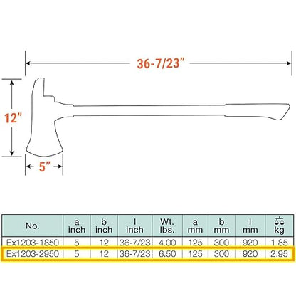 CS Unitec | Non-Sparking Pick Head Axe | 6.5 lbs. | TUV Certified | Aluminum Bronze | Non-Magnetic | Corrosion Resistant | EX1203-1950A