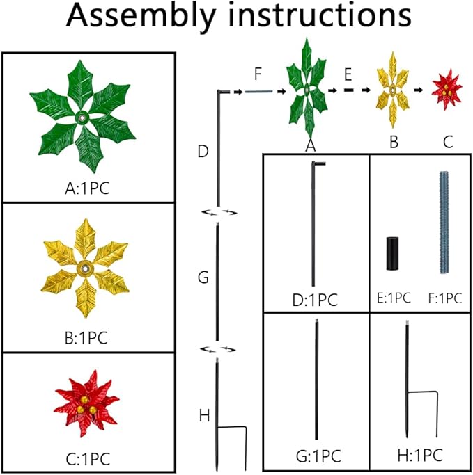 Viveta Christmas Outdoor Wind Spinners, Garden Wind Spinner, Festive Windmill for Yard Garden, Christmas Decorations Outdoor