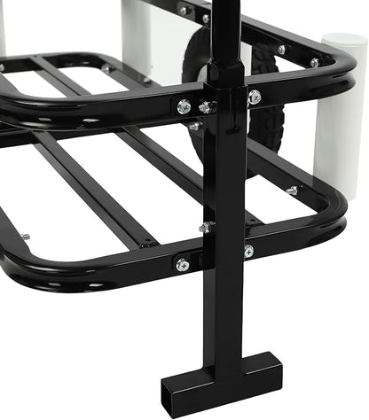 Beach Fishing Cart, 200 LBS Foldable Fishing Cart with Big Wheels, Heavy-Duty Aluminum Pier Wagon Trolley for Beach & Outdoors