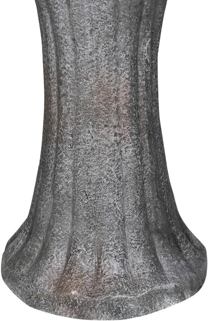 Marble Finish Concrete Outdoor Water Fountains 2-Tier Decor Dark Castle Designed 41.7" H Waterfall Fountains for Yard, Garden, Deck, Patio, Backyard, Porch, Lawn