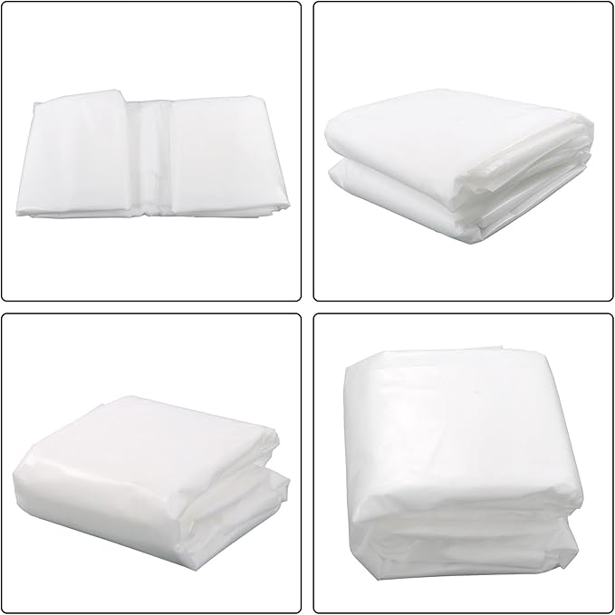 18 x 60FT Greenhouse Plastic Sheeting, 6 Mil Heavy Duty Clear Polyethylene Film, Covering for Gardening, Farming