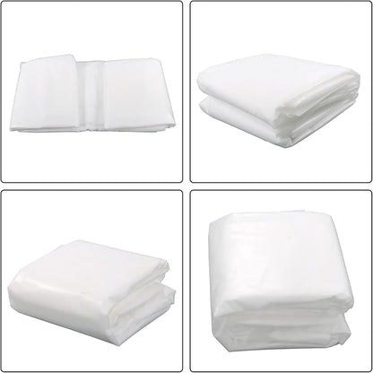 18 x 60FT Greenhouse Plastic Sheeting, 6 Mil Heavy Duty Clear Polyethylene Film, Covering for Gardening, Farming