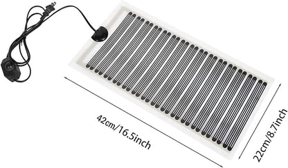 KABASI Reptile Heat Mats, 2nd-Gen 25W 16.5x8.7 inch Non-Adhesive Reptile Heating Pad with Temperature Adjustment, Waterproof Under Tank Terrarium Heating Mat for Tortoise Snakes