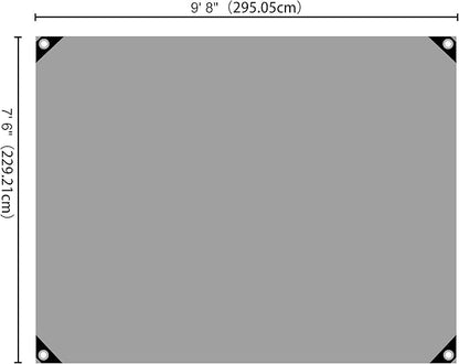Yescom 10x8 Ft Tarp Waterproof 10 Mil Protective Cover Poly Tarpaulin Reversible Silver Black Tarps