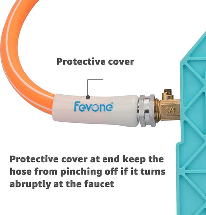 Fevone Garden Hose 25 ft., Lightweight Hybrid Water Hose, Flexible and Durable, Leak-Free Connections