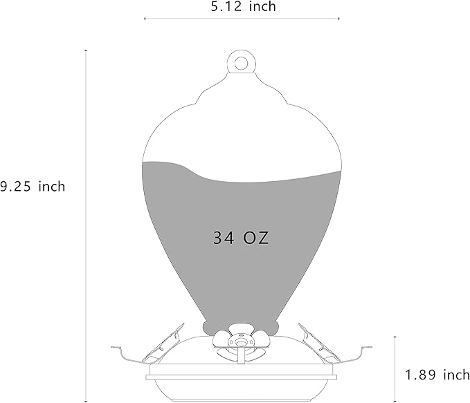 Hummingbird Feeders, 34OZ Hand Blown Glass Hummingbird Feeder for Outdoors Hanging with Ant MoatHooks, Perfect for Gardening Yard Patio Decor Gifts (Multi-Mermaid)