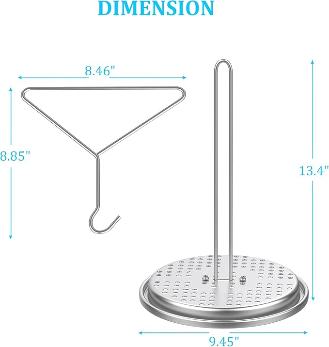 LS'BABQ Turkey Chicken Fryer Accessory Kit with Handle Lifter Hook for Deep Fry Pot Fryer Grill,Poultry Deep Frying Rack with Lifting Hook