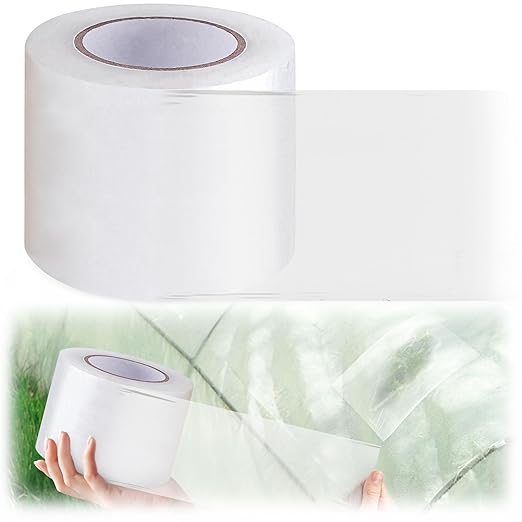 6 Mil Greenhouse Plastic Sheeting Tape,2.75" x108' Greenhouse Repair Tape, Waterproof and UV Resistant Plastic Sheeting Tapes for Greenhouse,Strong Weatherproof Polyethylene Film Tape (2.75" x108')
