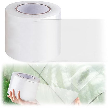 6 Mil Greenhouse Plastic Sheeting Tape,2.75" x108' Greenhouse Repair Tape, Waterproof and UV Resistant Plastic Sheeting Tapes for Greenhouse,Strong Weatherproof Polyethylene Film Tape (2.75" x108')
