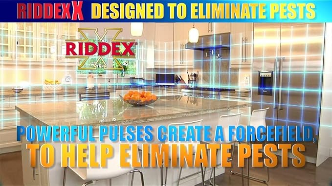 Riddex X Plus Insect Repellent - Plug in, Mouse Deterrent - Pest Reject for Defense Against Rats, Mice, Roaches, Bugs and Insects - Control Pests with No Toxins, 2-Pack