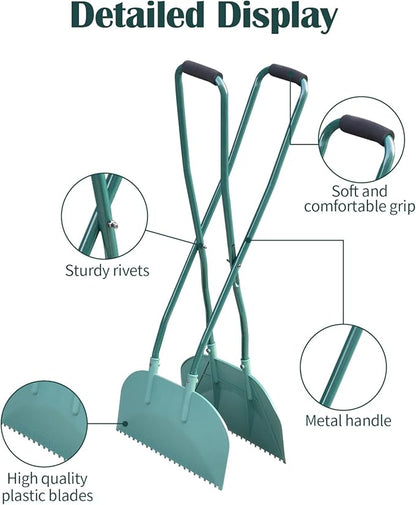 Leaf Grabber Leaf Rake Picker Upper Scoops with Long Handle Garden Rake for Yard Work Yard Tools for Lawn Cleaning