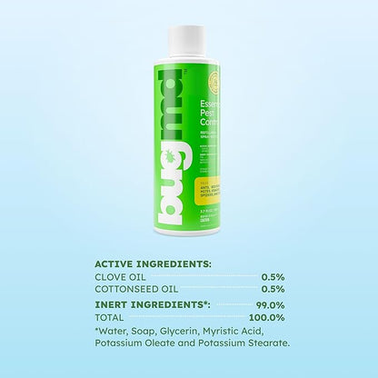 BugMD Ant Killer & Bug Spray Concentrate - Indoor Cockroach and Roach Killer, Spider Spray for Home, Fly and Insect Defense, Essential Oils, Plant-Powered, Eco-Friendly Pest Control - 3.7 Oz