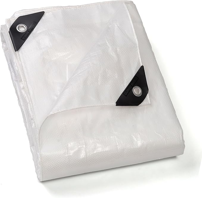 GUARD SHIELD Clear Tarp Heavy Duty 12x20 Feet Waterproof for Outdoor Garden Poly Cover UV Resistant Transparent Tarpaulin10mil