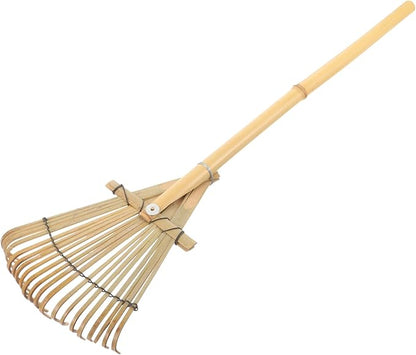 GANAZONO Rakes for Lawns Leaf Scoops Hand Rakes Gardening Lawn Held Wind Tools Japanese Yard Wood with Handle Landscape Loosening Soil s Small Wooden Child Leaves