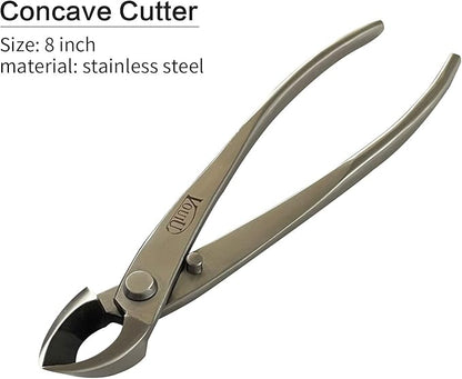 4-Piece Bonsai Tool Set,Concave Cutter,Knob Cutter,Trunk Splitter,Bonsai Scissors